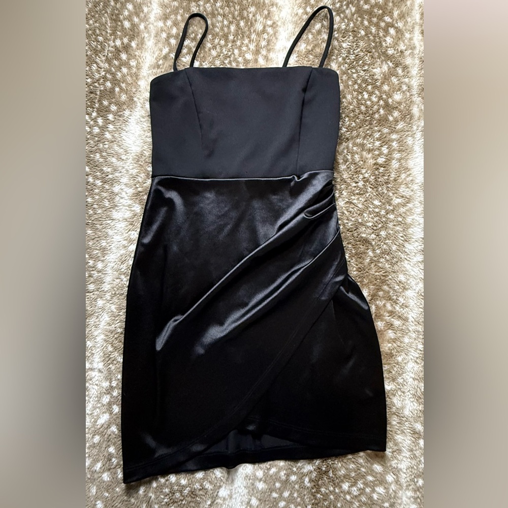 Windsor Black Satin Dress